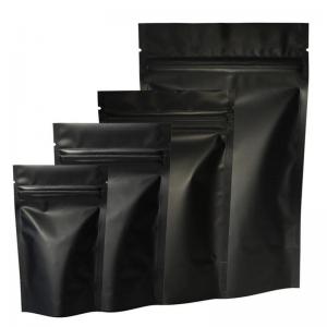 マットブラックスタンドアップ ジップロック ポーチバッグ 3.5 グラム雑草包装マイラーホイルバッグ  - Safecare