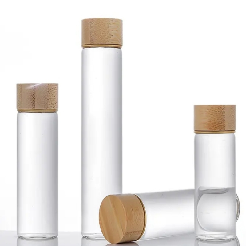 30ml 50ml 100ml 透明食品グレードのカスタマイズされた丸型平底ガラス試験管